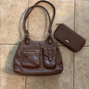 Brand New Brown Rosetti Bag/Wallet Set
